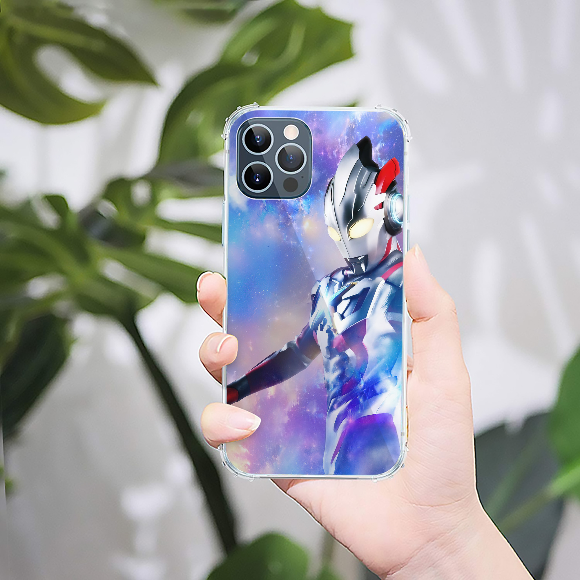 （画像用） ウルトラマン Ultraman 【iPhone 12シリーズ対応】透明スマホケース（クリアソフトケース）